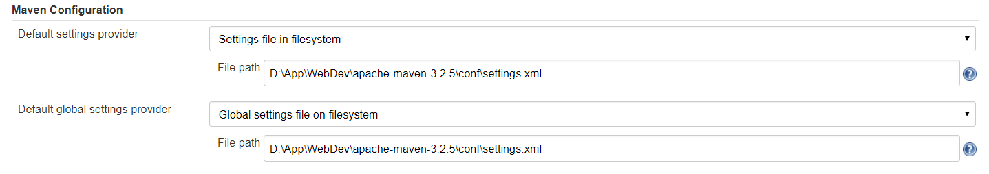 Maven settings xml. Maven.config.