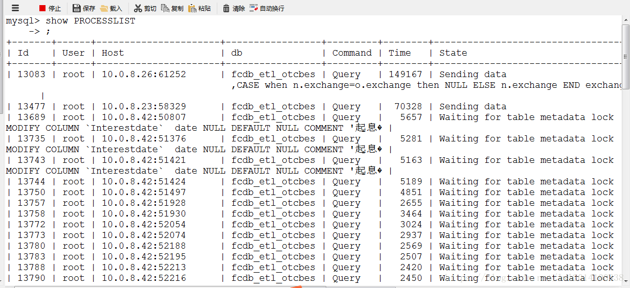 Mysql processlist. Mysql processlist